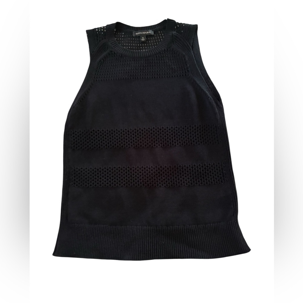 Banana Republic Women’s Black Sleeveless Knitted Tank Sz S